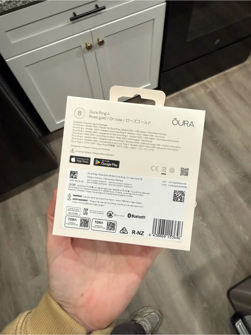 Oura Rose Gold Ring 4 Smart Ring Boxed